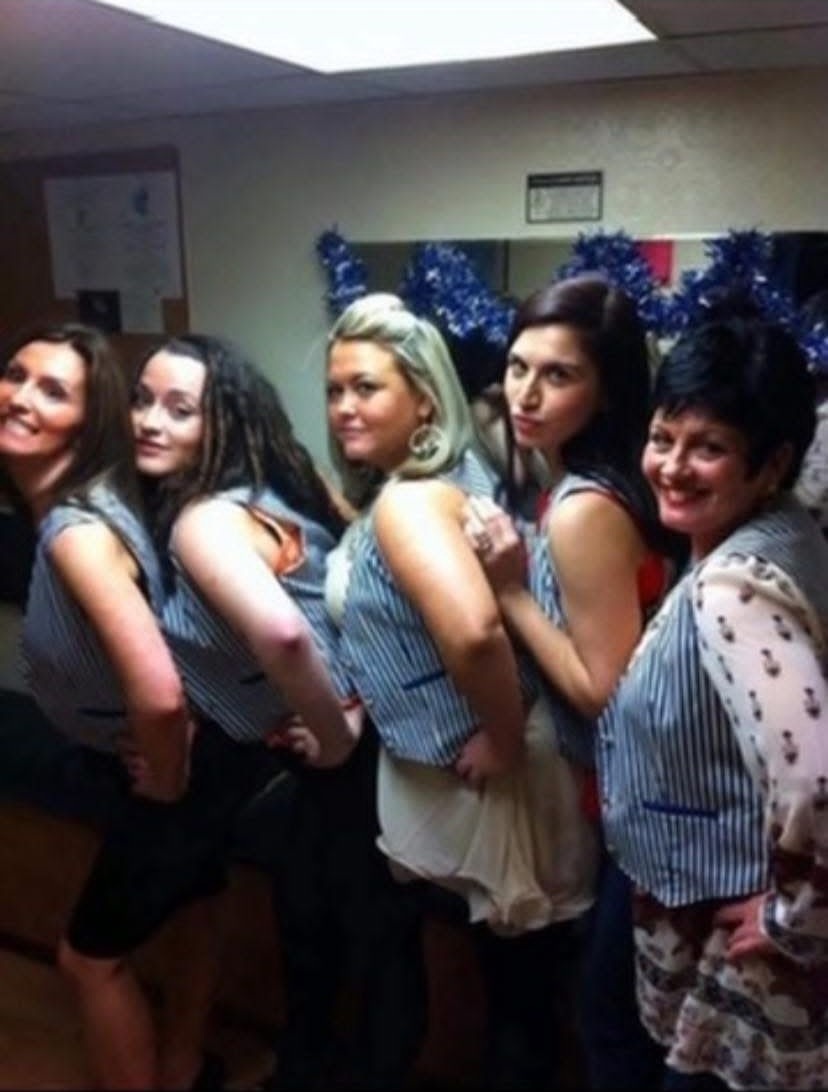 Party photo with family and friends